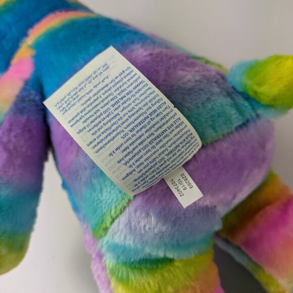 Build A Bear Rainbow Cub Teddy 16" Plush 2019 Retired Glitter Metallic Feet BAB - Picture 7 of 8